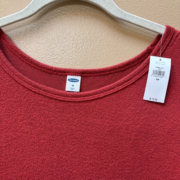 Old Navy Plush Knit Long Sleeve Tee Spice (Orange/Brown) Size XS NWT - Picture 3 of 9